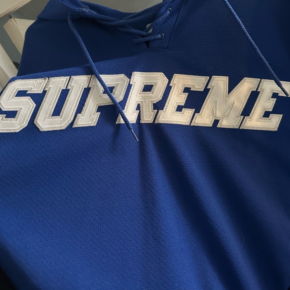 Supreme Hooded Hockey Jersey - Royal, Medium - Picture 2 of 8